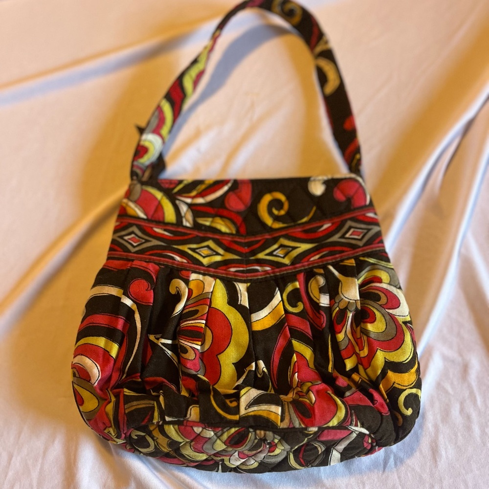 Vera Bradley Black and Red Patterned Mini Bag - Picture 1 of 6